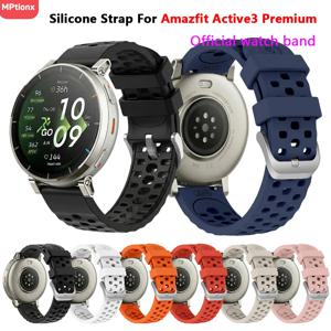 Amazfit Active 3 프리미엄 오리지널 스포츠 팔찌용 실리콘 스트랩 지능형 Correa Active 3 프리미엄 시계 밴드 액세서리