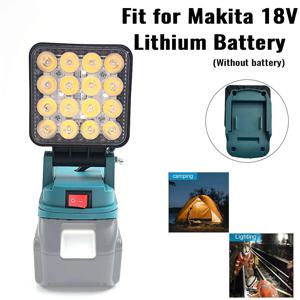마키타 14.4V-18V 리튬 이온 배터리용 LED 작업등, 스위치가 있는 무선 손전등 랜턴 야외 캠핑 비상 램프