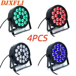 4개 18LED 60W LED RGBWA UV 파라이트, 무대 조명 시스템용 전문 컬러풀 염색 기계