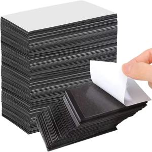 20/50개입 자가 접착식 유연한 고무 자석 시트 50x20mm 스티키 자석 패드 사진 명함 DIY 공예 액세서리