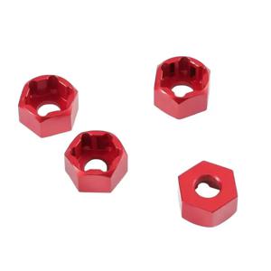 4개입 5mm에서 7mm 육각 휠 허브 어댑터 변환 키트, Axial SCX24 1/24 휠 및 WPL D12 1/10 MN 1/12 RC 자동차 업그레이드 부품용