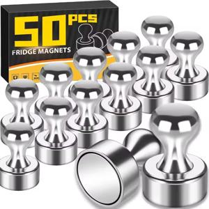 1-50Pcs 금속 자석 핀 화이트보드 콘용 네오디뮴 자석 압정 강력한 자석 냉장고 핀 홈 스토리지 도구