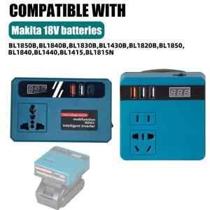 120W 리튬 배터리 인버터 DC 18-21V를 AC 110V 220V로 변환하는 전동 공구 배터리 인버터, 마키타 야외 작업용 전원 인버터