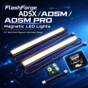 플래시포지 AD5M PRO 램프 마그네틱 LED 조명 AD5X AD5M LED 라이트 키트 24V 조명 스트립 어드벤처러 5M 3D 프린터 부품용