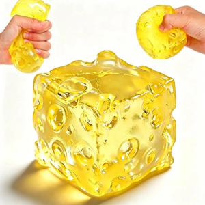 치즈 설탕 스퀴시 스트레스 볼 슬로우 라이징 피젯 토이 스트레스 해소 피젯 토이 불안 완화 스퀴즈 성인 청소년용