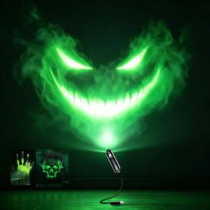 3개 또는 6개 세트의 할로윈 USB LED 프로젝션 램프, 유령, 박쥐, 거미, 해골 모양의 조명으로, 할로윈 분위기를 연출하고 축제 분위기를 더하는 장식용 조명입니다.