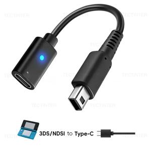 닌텐도 NDSi 2DS 3DS 3DSLL 3DSXL 콘솔용 C타입 충전 케이블 충전 어댑터 변환기 전원 공급 와이어 USB C 코드