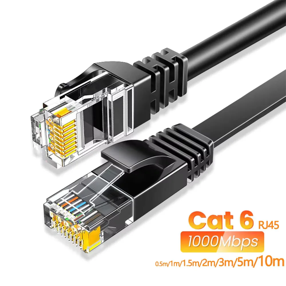 이더넷 케이블 Cat6 기가비트 고속 1000Mbps 인터넷 케이블 RJ45 차폐 네트워크 LAN 코드 노트북 라우터 PC PS5 4 3 Xbox용