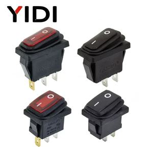 레드 LED 라이트 방수 로커 스위치, 3 핀 SPST ON OFF, 자동차 대시보드 보트 해양 KCD1 로커 스위치, 12V, 220V, 10A, 250V AC
