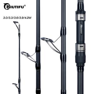 BIUTIFU 빅피시 잉어 낚싯대, 4.5 m, 4.2 m, 3.9 m, 3.6 m, 3.0m, T800 탄소 3.5lbs 던지기, 40-200g, 여행 서프캐스팅 스피닝 하드 폴