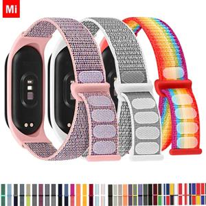 Xiaomi Mi Band 7-7 용 나일론 루프 nfc smartwatch 손목 밴드 스포츠 Miband7 Correa 교체 팔찌 스마트 밴드 7 6 5 4 3 스트랩
