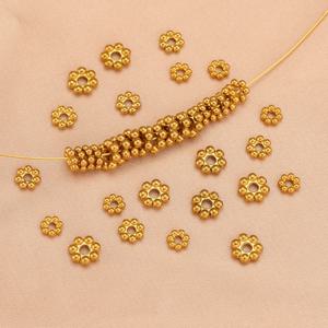 50pcs 스테인레스 스틸 꽃 모양 느슨한 스페이서 비즈 DIY 쥬얼리에 대 한 팔찌 목걸이 결과 액세서리 용품 만들기