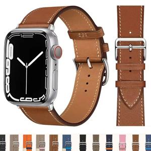 Apple Watch 스트랩용 가죽 시계 밴드 46mm 44mm 41mm 45mm 38-42mm 40mm 49mm 팔찌 iWatch 시리즈 10-Ultra 9-8-7-SE-6-5-4-3