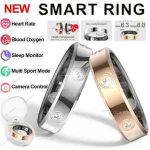2026 스마트 링 여성 남성 초슬림 6.3mm 심박수 스트레스 측정 건강 모니터링 IP68 방수 패션 스포츠 링