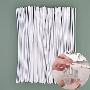 노베이스 캔들 심지, 무연 왁스 순면 코어, DIY 캔들 제작 왁스 심지, 수제 캔들 제작 도구, 8 ~ 20cm, 50 개