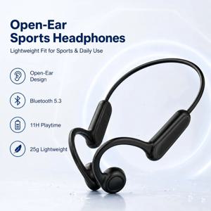 2026 NEW B8 골전도 이어폰 무선 블루투스 5.3 스포츠 헤드폰 귀걸이형 방수 헤드셋 (러닝, 운전용)