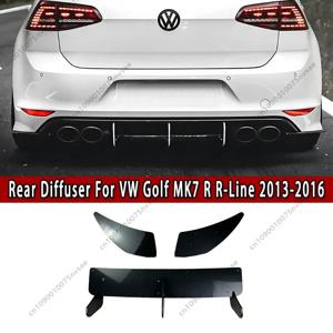 폭스바겐 골프 MK7 골프 7 R-라인 R 2013-2016 리어 범퍼 립 디퓨저 4핀 리어 립 리어 스포일러 스플리터 디퓨저 튜닝