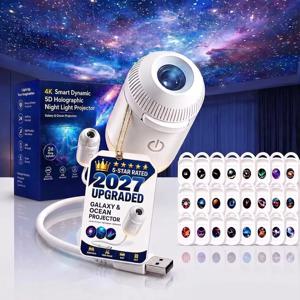 USB 별빛 투사기, 360도 회전 야간 조명 °   차량 내부, 가정, 침실에 어울리는 조절 가능한 은하수 분위기 조명, 로맨틱한 무드등