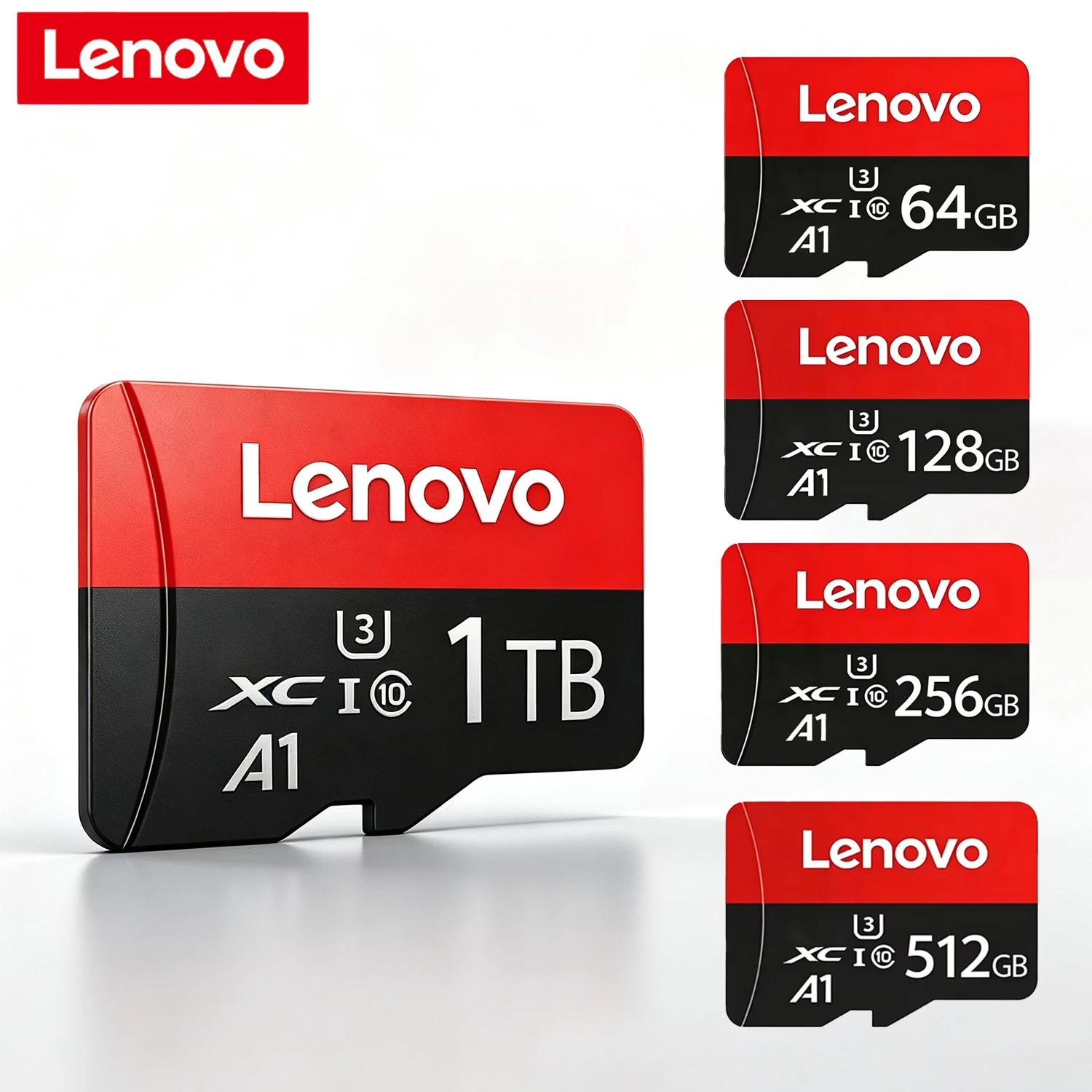Lenovo 정품 마이크로 SD 카드 1TB, 고속 메모리 카드 256GB, 512GB, 클래스 10, 128GB, 휴대폰 및 카메라용 TF 카드
