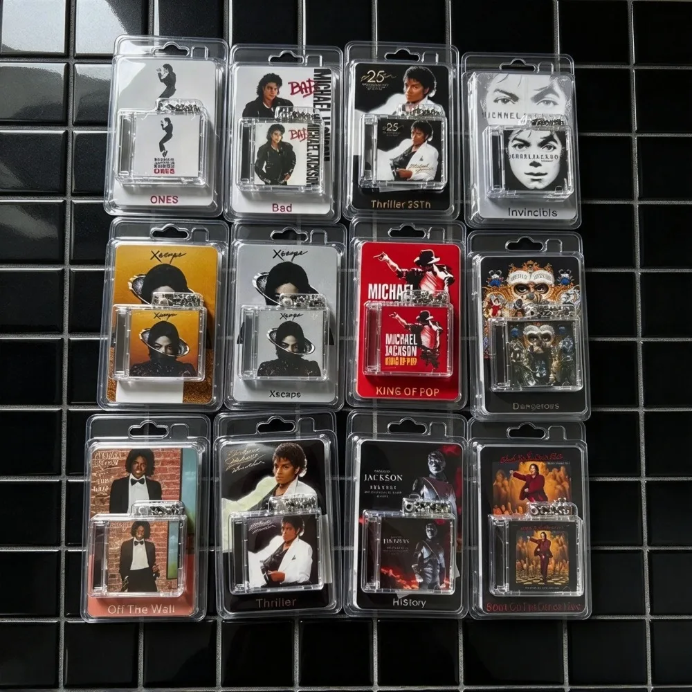 NFC 기능이 있는 마이클 잭슨 미니 CD 앨범 키링, 고급스러운 포장 및 고화질 아크릴 소재로 제작