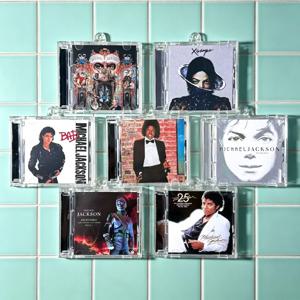클래식 팝, 마이클 잭슨, MJ 미니, 음악 CD, NFC 키체인, 노래 재생, 스릴러 앨범, 배드, 펜던트, 코스프레, 키링, 아크릴 목걸이