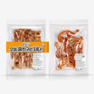 바다원 홈술러(쥐포채 125g+바베큐오징어 100g) 오렌지 세트