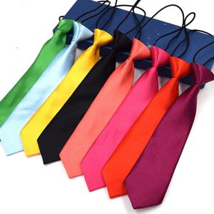 웨딩 넥타이 학교 새틴 블랙 솔리드 넥 보우 타이 일반 멋진 Pre-Tied KIDS Boys Classic Childrens Elastic