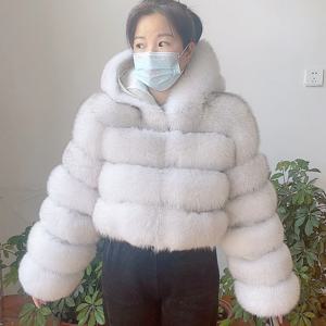 2023 100% 천연 모피 여성 모피 코트 리얼 폭스 두꺼운 따뜻한 고품질 풀 슬리브 새로운 천연 모피 패션 후드 짧은 자켓