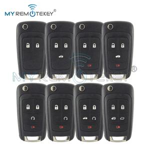 MYREMOTEKEY 5WK50079 (라운드 백) 플립 키 쉘 3버튼 HU100 쉐보레 크루즈 올란도 말리부 임팔라용