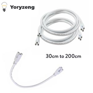 LED 통합 튜브 라이트 케이블 및 커넥터용 유연한 더블 엔드 3Pin 30-200cm T8 / T5 케이블 와이어 커넥터