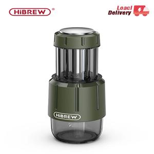 HiBREW 2 in 1 휴대용 커피 머신 캡슐 및 그라운드 핸드 프레스 브루어 H4D 용 온수/냉수 수동 에스프레소 메이커