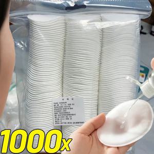 일회용 부드럽고 통기성 좋은 원형 메이크업 리무버 패드, 양면 면 패드, 저자극성, 데일리 페이셜 클렌징용
