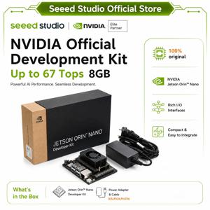 공식 NVIDIA Jetson Orin Nano 슈퍼 개발자 키트 8GB 모듈 67TOPS 컴팩트 엣지 AI 보드 WiFi USB3.2 Gen 2 포트, 2xM.2 Key M