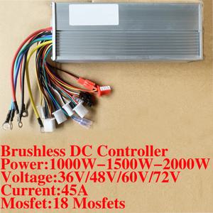 48V 60V 72V 1000W 1500W 2000W 전기 자전거 컨트롤러 MAX 45A 18 MOSFET DC 컨트롤러 듀얼 모드 전기 스쿠터 자전거 속도 모터용