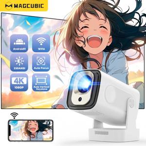 Magcubic 오토 포커스 330 ANSI HY310 프로젝터 4K 지원 1080P 안드로이드 11 WiFi6 BT5.4 에어 마우스 음성 제어 휴대용 홈