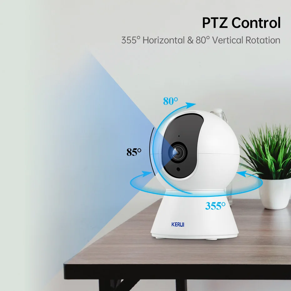 KERUI K259 5MP 투야 스마트 미니 WiFi IP 카메라 실내 무선 홈 보안 AI 인체 감지 CCTV 감시 카메라 모니터링