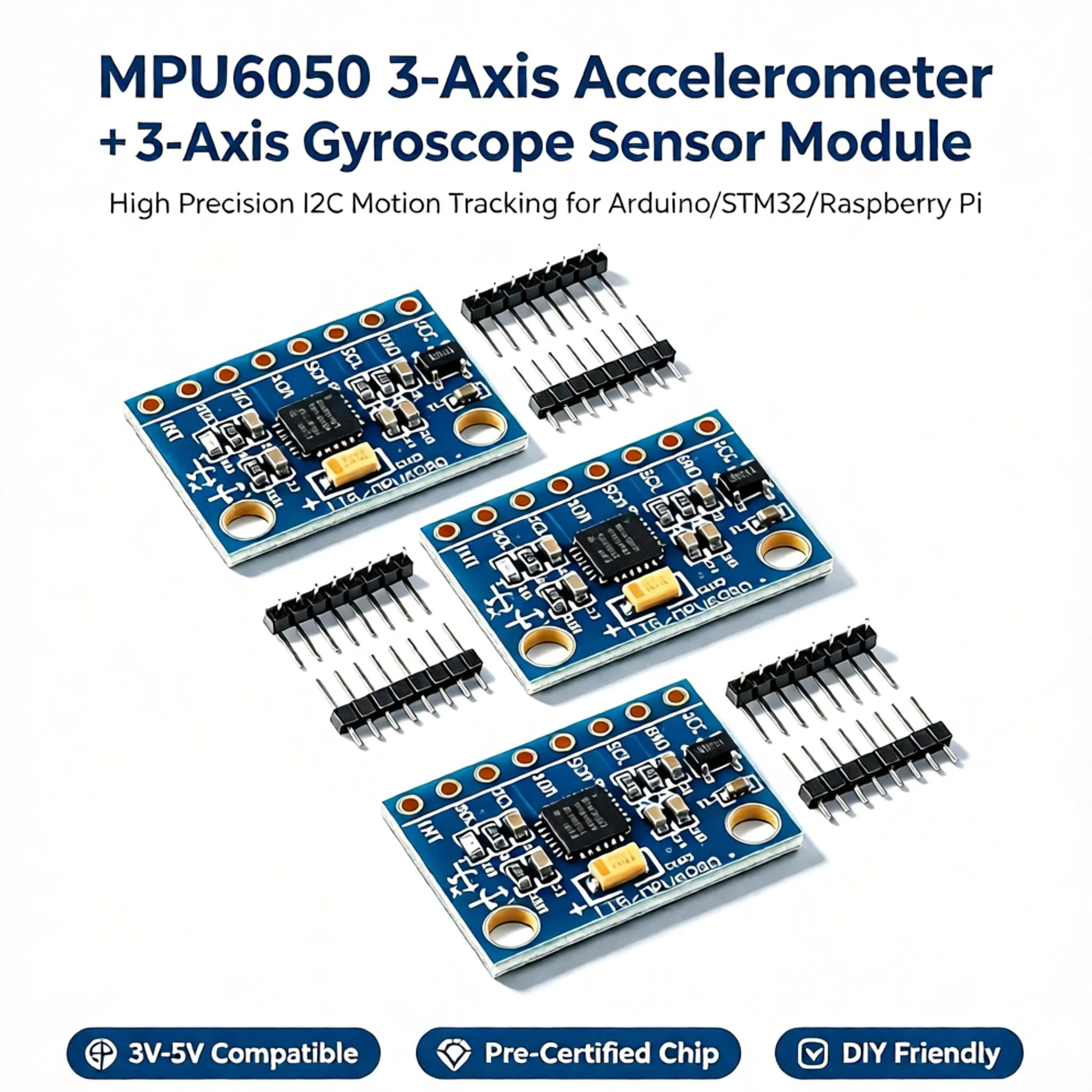 GY521 GY-521 MPU6050 IIC I2C 인터페이스 Arduino용 3축 아날로그 자이로스코프 센서 가속도계 호환 모듈