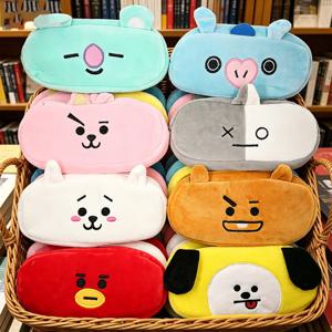 BT21 펜 가방 크리에이티브 동물 펜 가방 얇은 프린트 직사각형 문구류, 학습용품, 화장품 수납함