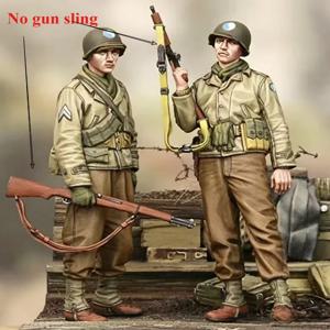 1/35 스케일 미국 제29보병사단 세트(2 피규어) 레진 바디 조립 모델 키트 조립되지 않은 도색되지 않은 미니어처 디오라마 장난감