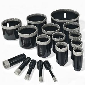 다이아몬드 드라이 코어 드릴 비트 6-100mm 타일 홀쏘 M10 나사산 세라믹 도자기 대리석 타일용 앵글 그라인더 드릴링 비트