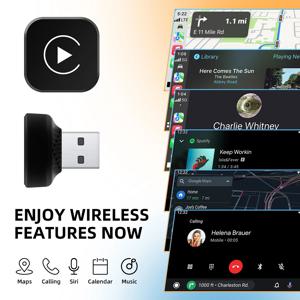 2026 애니파 2 in 1 무선 카플레이 어댑터&안드로이드 오토 무선 어댑터 5Ghz WiFi USB 플러그 앤 플레이 카플레이 무선