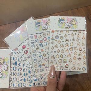 4개/세트 치이카와 엠보싱 네일 스티커 귀여운 만화 다용도 장식 스티커 매니큐어 DIY 장식 및 멋진 선물