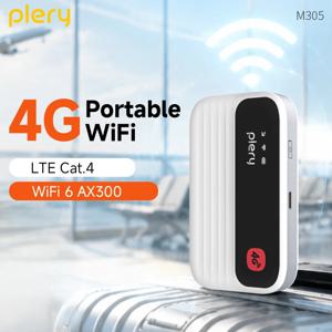 플레리 4G 와이파이 LTE 와이파이 라우터 휴대용 Wi-Fi 6 3000mAh 포켓 모바일 안테나 네트워크 SIM 라우터 비즈니스 게임용 와이파이 핫스팟