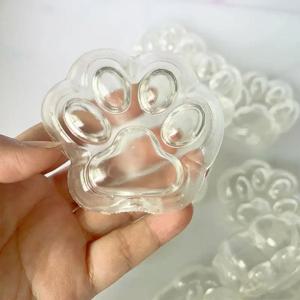 고양이 발바닥 모양 속이 빈 공 DIY 스트레스 해소 장난감 느린 반동 피젯 감각 공 장난감 감압 불규칙 공 커버 ﻿