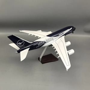 46cm 루프트한자 A380 100주년 기념 비행기 모형 1/160 스케일 비행기 레진 휠 라이트 포함 기념품 취미 컬렉션