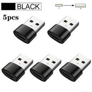 1/2/5개입 USB C 어댑터 타입 C - USB 어댑터, 휴대폰용 남성-여성 USB C 컨버터, PC 노트북용 USB 타입-C 컨버터