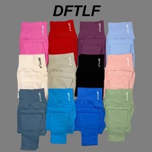DFTLF 여성용 체육관 타이트 팬츠 이음매없는 요가 바지 엉덩이 리프팅 운동 레깅스 피트니스 러닝 압축 스포츠 스타킹