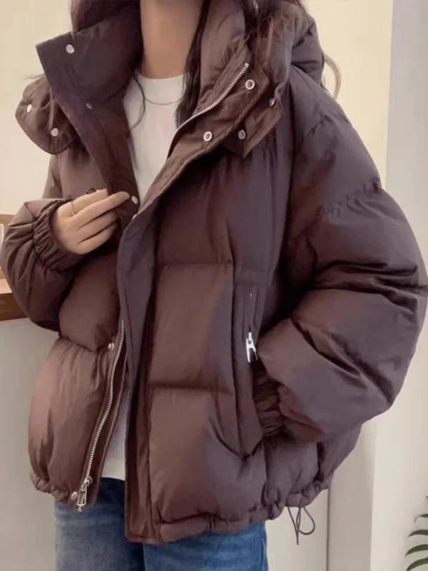 가을 겨울 여아용 고품질 두꺼운 후드 숏패딩 코튼 자켓 좋은 품질의 코튼 코트 따뜻한 캐주얼 아우터웨어