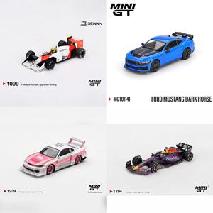 미니 GT 1:64 오라클 레드불 레이싱 RB19 # 맥스 베르스타펜 맥라렌 MP4/4 # 12개의 아이르톤 세나 합금 다이캐스트 자동차 모형 컬렉션