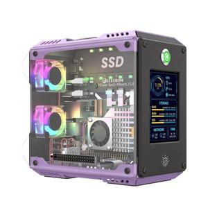 인기 있는 Elecrow PiTower Gen 2 미니 PC 케이스(2.8인치 IPS 화면 포함) |   라즈베리 파이 5용 듀얼 SSD 슬롯 설계